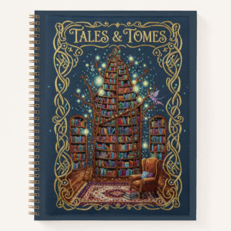 Tales & Tomes Bestickte Magische Bibliotheksjourna Notizbuch