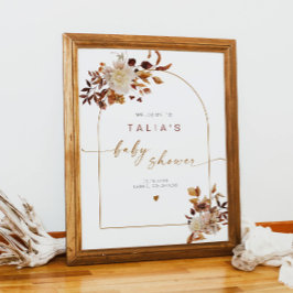 TALIA Bohemisch Terracotta Arch Baby Dusche Herzli Poster