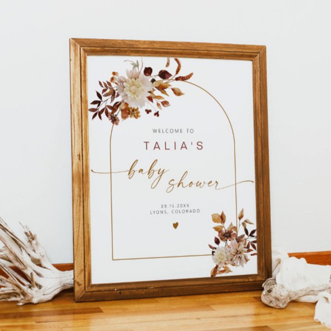 TALIA Bohemisch Terracotta Arch Baby Dusche Herzli Poster (Von Creator hochgeladen)