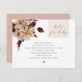 TALIA Bohemisch Terracotta Floral Books for Baby Einladung