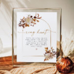 TALIA Boho Parco Tassino Brautparty Poster<br><div class="desc">Dieses Ringspiel-Brautparty-Schild zeichnet sich durch einen Bohemianbogen,  Aquarelltonfloralen und einen handgeschriebenen Schriftart mit einer unterhaltsamen Terrakotta-Akzent-Farbe aus. Dieses Poster ist die perfekte Ergänzung zu Ihrem Boho oder Herbst-Feier.</div>
