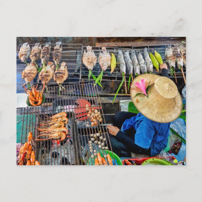 Talin Chan Floating Market Postkarte (Vorderseite)
