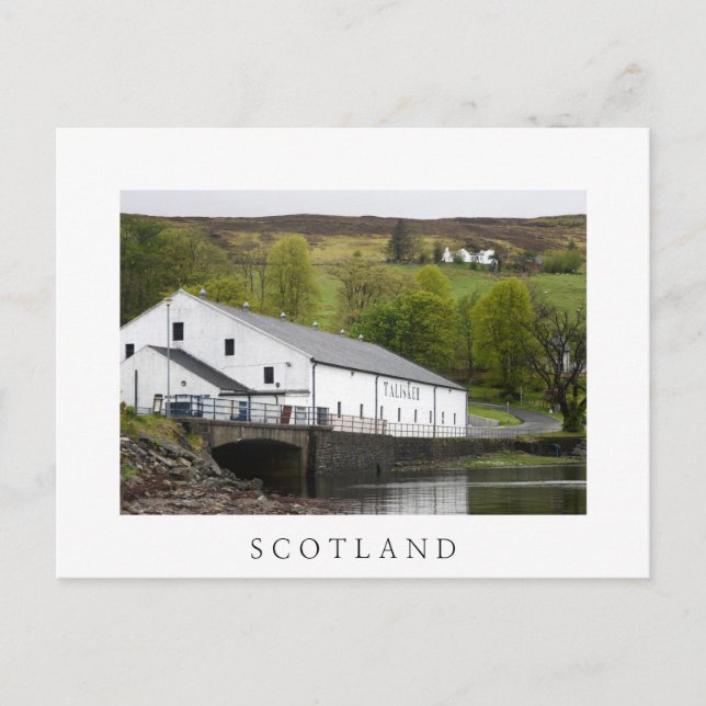 Talisker Whisky Brennerei auf Skye, Schottland Postkarte (Vorderseite)