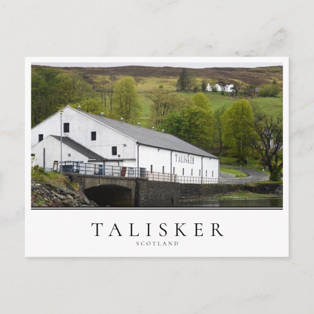Talisker Whisky Brennerei auf Skye, Schottland Postkarte (Vorderseite)