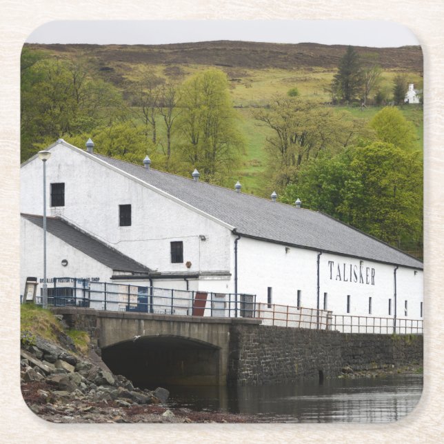 Talisker Whisky Brennerei auf Skye, Schottland Rechteckiger Pappuntersetzer (Vorderseite)