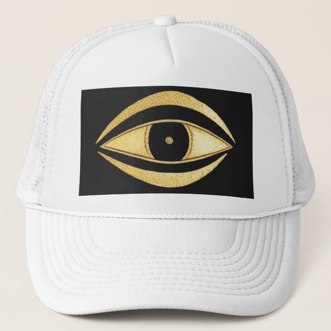 Talisman Golden Evil Eye  Truckerkappe (Vorderseite)