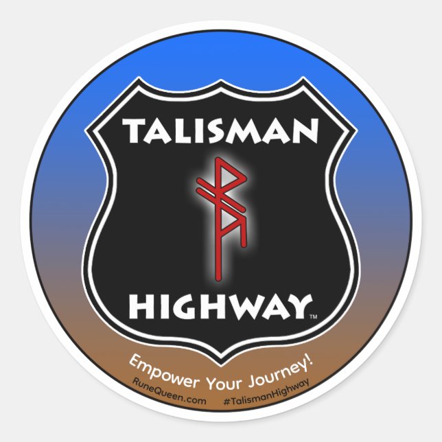 Talisman-Highway RuneQueen Runder Aufkleber (Vorderseite)