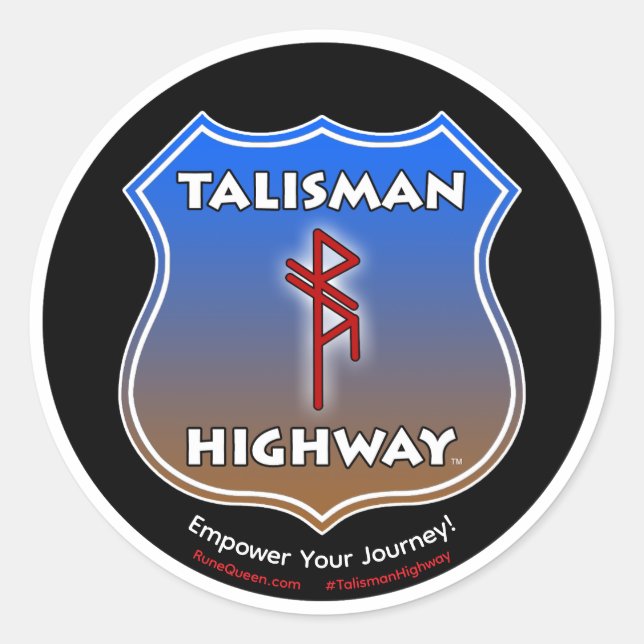 Talisman-Highway RuneQueen Runder Aufkleber (Vorderseite)
