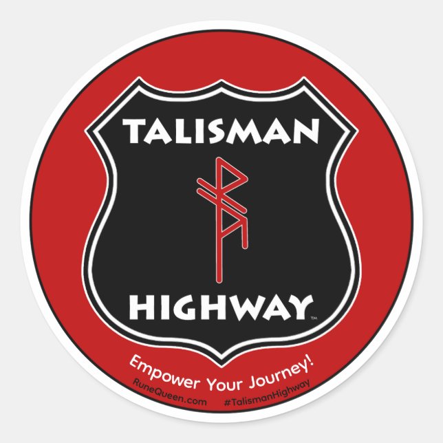 Talisman-Highway RuneQueen Runder Aufkleber (Vorderseite)