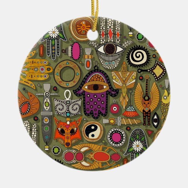 Talisman-Moos Keramik Ornament (Vorne)