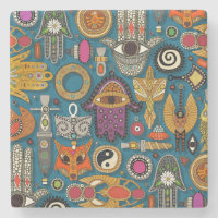 TALISMANS Pfau Untersetzer