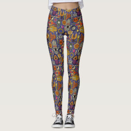 TALISMANS violett-blaue Leggings