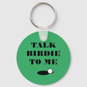 Talk birdie to my funny golf quote keychain gift schlüsselanhänger