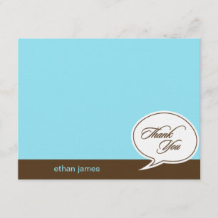 Talk Blase Flat Vielen Dank Karten - Blau -