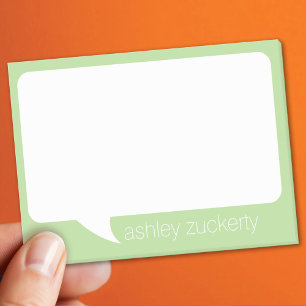 Talk Bubble Individuelle Name und PICK Hintergrund Post-it Klebezettel