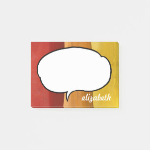 Talk Bubble Personalisiert Name Post-it Klebezettel