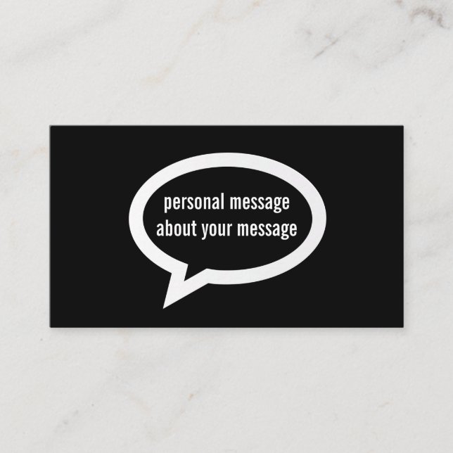 Talk Bubble Visitenkarte (Vorderseite)