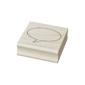 Talk Bubble Wood Art Briefmarke Gummistempel