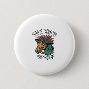 Talk Derby Pferd Vintage Gravur Design Button