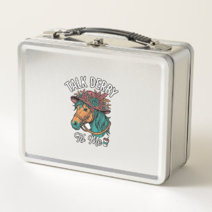 Talk Derby Pferd Vintage Gravur Design Metall Brotdose