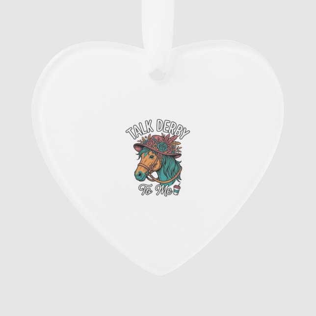 Talk Derby Pferd Vintage Gravur Design Ornament (Vorderseite)
