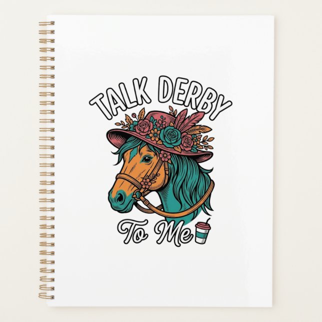 Talk Derby Pferd Vintage Gravur Design Planer (Vorderseite)
