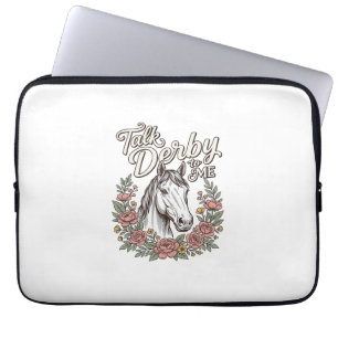 Talk Derby To Me Florales Pferd Vintage Shirt_1 Laptopschutzhülle