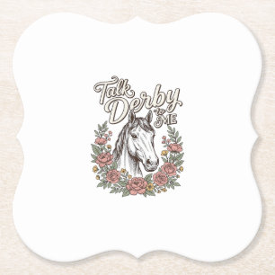 Talk Derby To Me Florales Pferd Vintage Shirt_1 Untersetzer