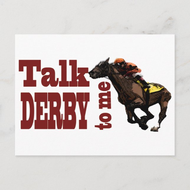 Talk Derby to Me Gifts & Novelties Postkarte (Vorderseite)