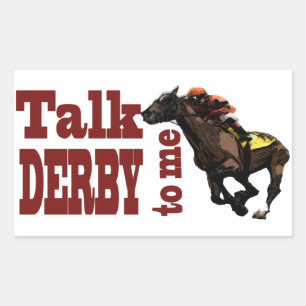 Talk Derby to Me Gifts & Novelties Rechteckiger Aufkleber