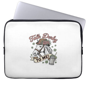 Talk Derby To Me Pferd Mint Julep Vintage Shirt_1 Laptopschutzhülle