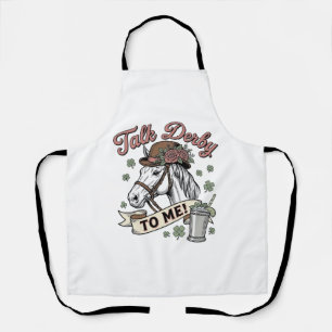 Talk Derby To Me Pferd Mint Julep Vintage Shirt_1 Schürze
