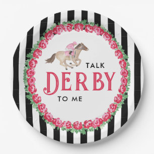Talk Derby to Me   Pferderennen Derby Brautparty Pappteller