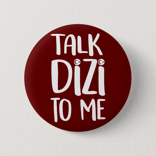 Talk Dizi Bold Maroon Button (Vorderseite)