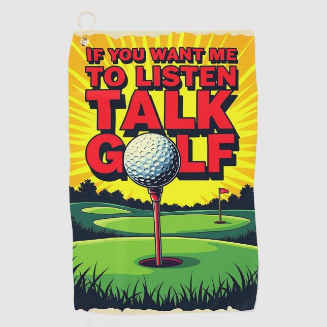 Talk Golf Golfhandtuch (Vorderseite)
