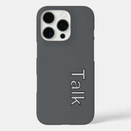 TALK-Logo Grau iPhone 16 Pro Hülle