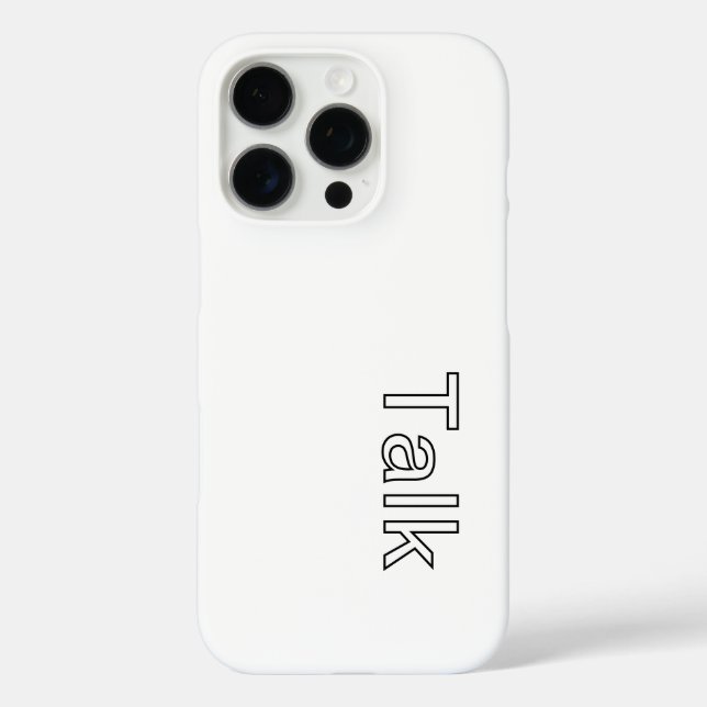 TALK-Logo weiß Case-Mate iPhone Hülle (Rückseite)