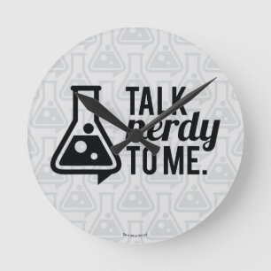 Talk Nerdy Runde Wanduhr
