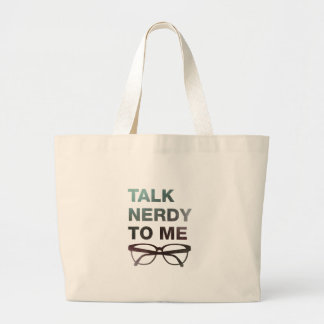 talk nerdy to ich jumbo stoffbeutel