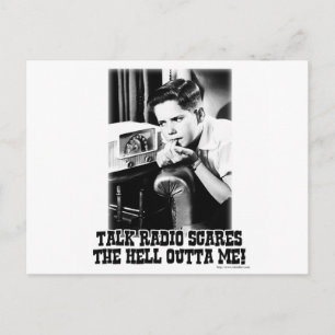 Talk Radio ist Beängstigend Postkarte
