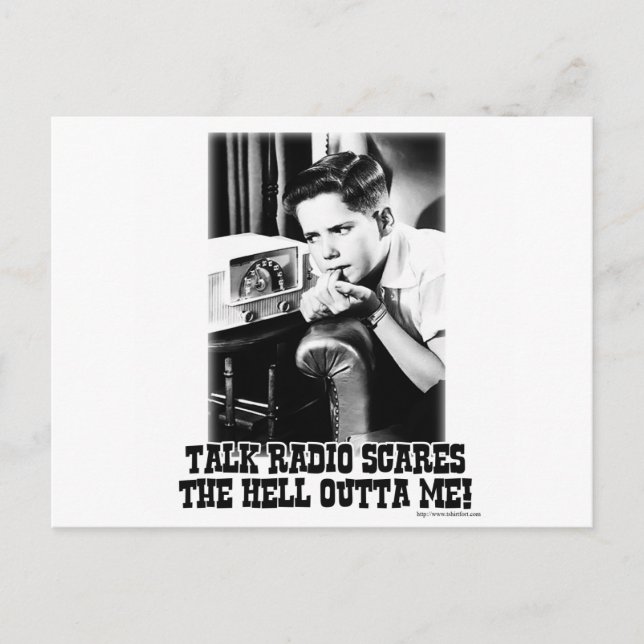 Talk Radio ist Beängstigend Postkarte (Vorderseite)