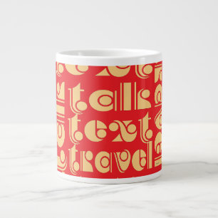 Talk Text Reise Rot Logo Jumbo-Tasse