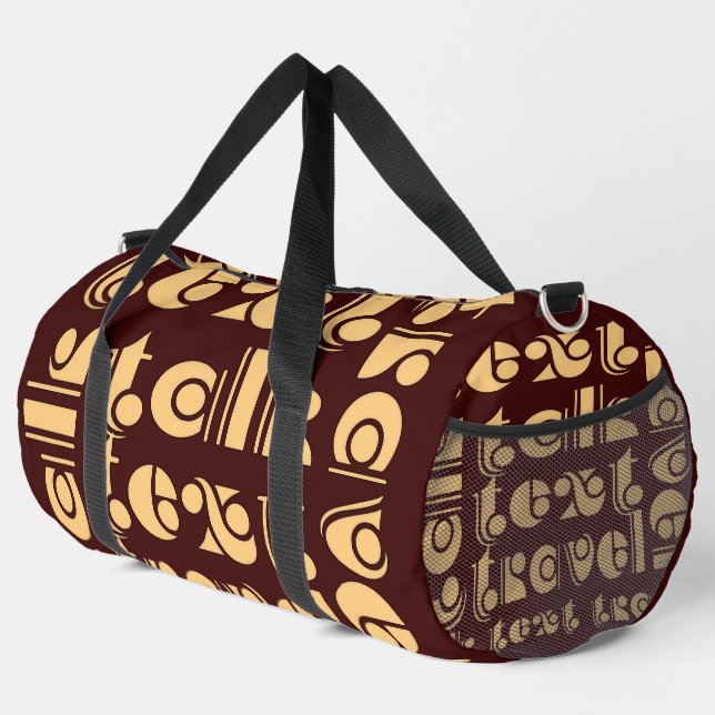 Talk Text Travel Dk Brown Duffle Bag (Rechte Ecke)