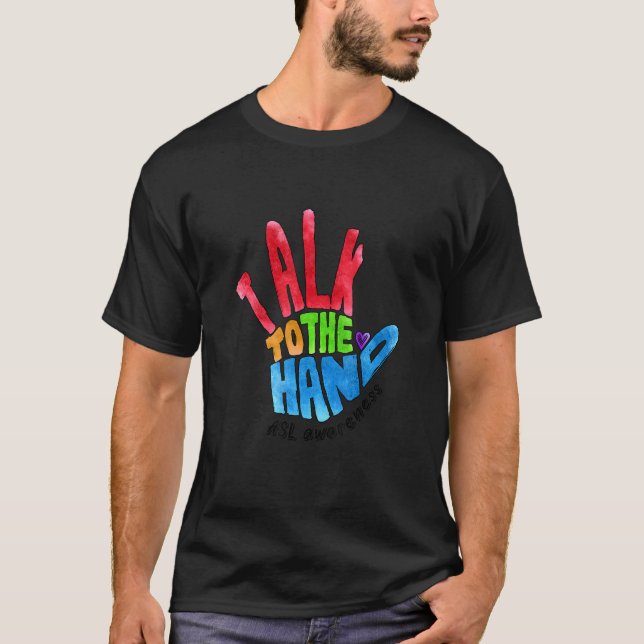 Talk To The Hand SLP Awareness SLPA SLP Squad Sign T-Shirt (Vorderseite)