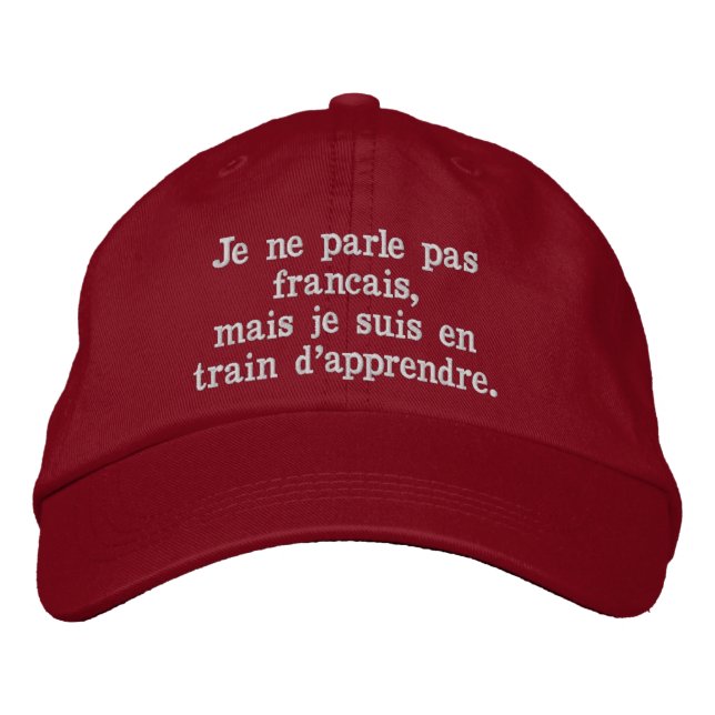TalkCap - French Bestickte Baseballkappe (Vorderseite)