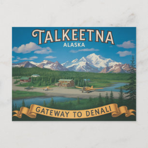 Talkeetna Alaska Reise  Postkarte