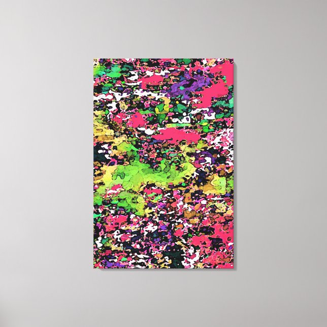 Talkfarben - überzogene Canvas / Abstrakt moderne Leinwanddruck (Vorderseite)
