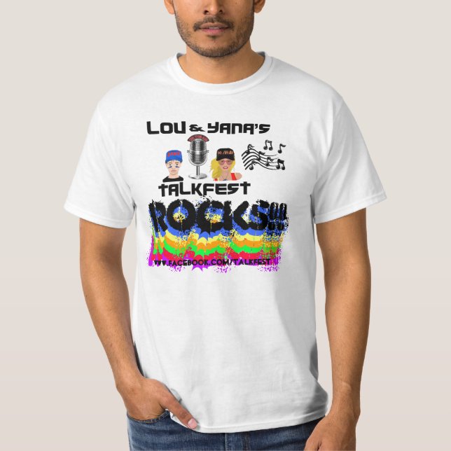 "TALKFEST-" REGENBOGEN SCHAUKELT SHIRT (Vorderseite)