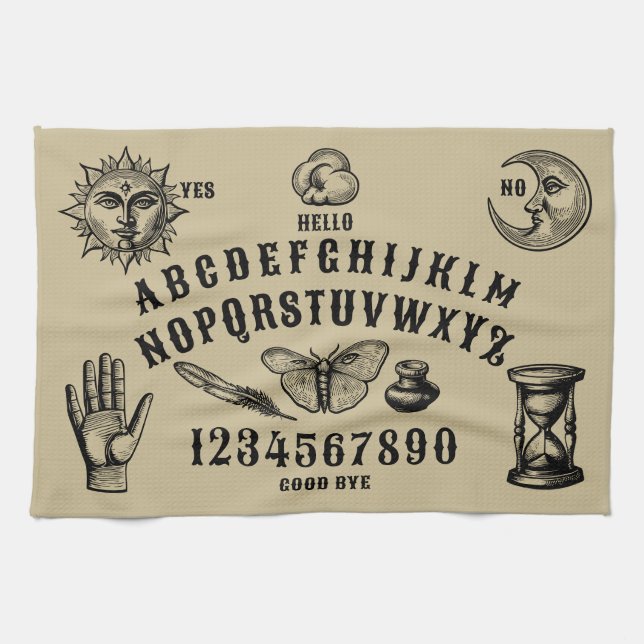 Talking Board Spirit Communication Geschirrtuch (Horizontal)