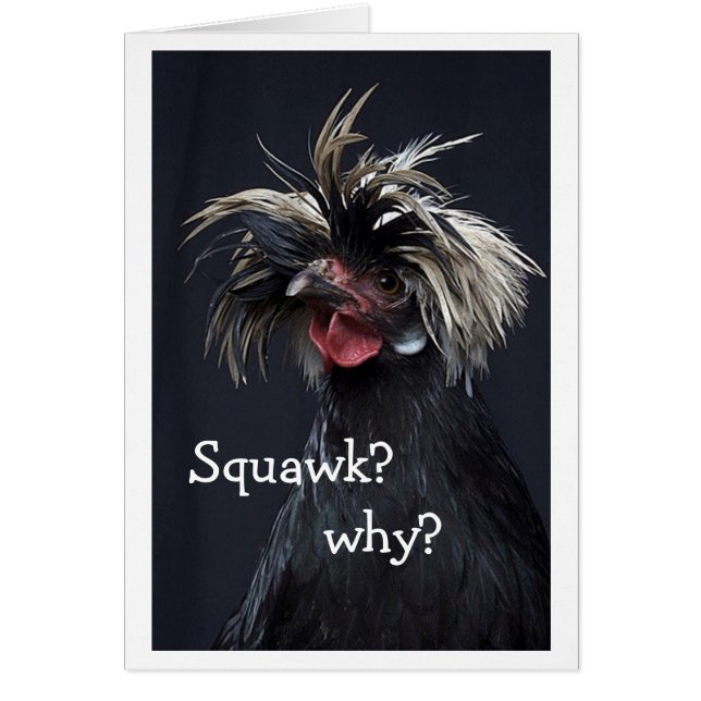 TALKING CHICKEN SQUAWK WARUM "40. SPASS" (Vorne)